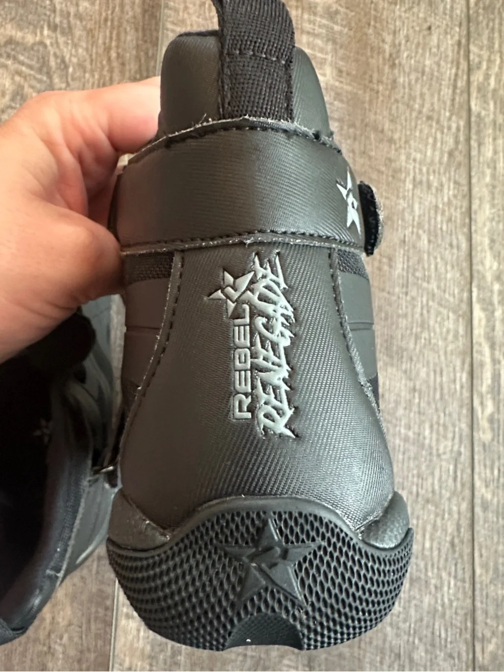 rebels Black High-Top Lace & Strap Athletic Sneakers